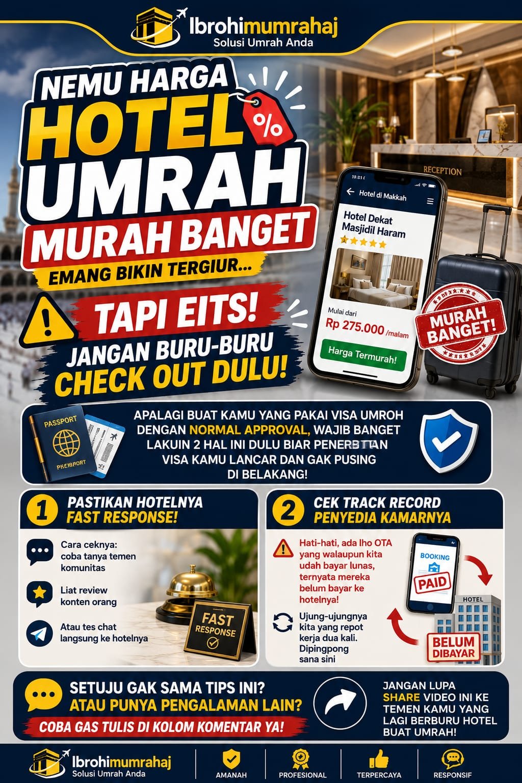 🏨 Tips Memilih Hotel Umrah Murah: Jangan Checkout Sebelum Cek 2 Hal Penting Ini!